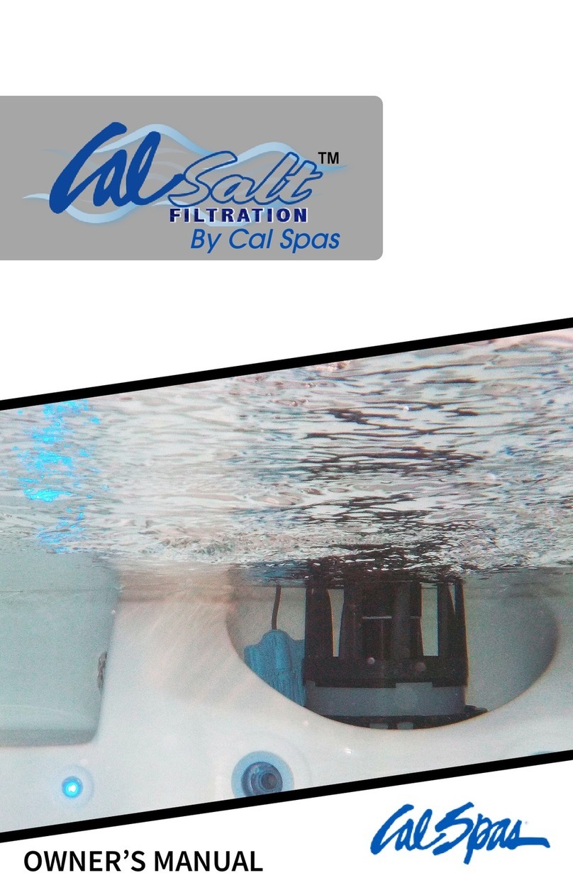 Calspas Cal Salt Spa Sanitation System Operation manual