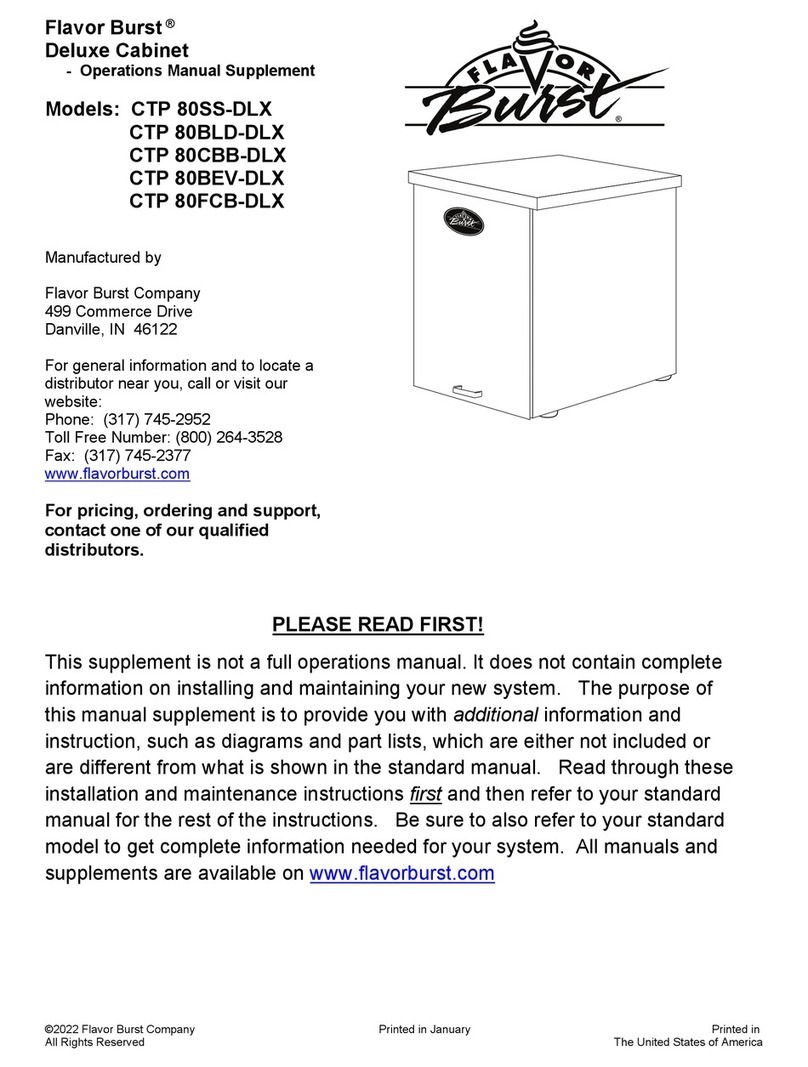 Flavor Burst CTP 80SS-DLX Operation manual supplement