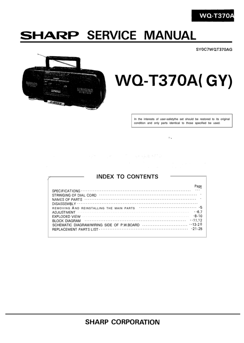 Sharp WQ-T37OA User manual Sharp WQ-T37OA User manual