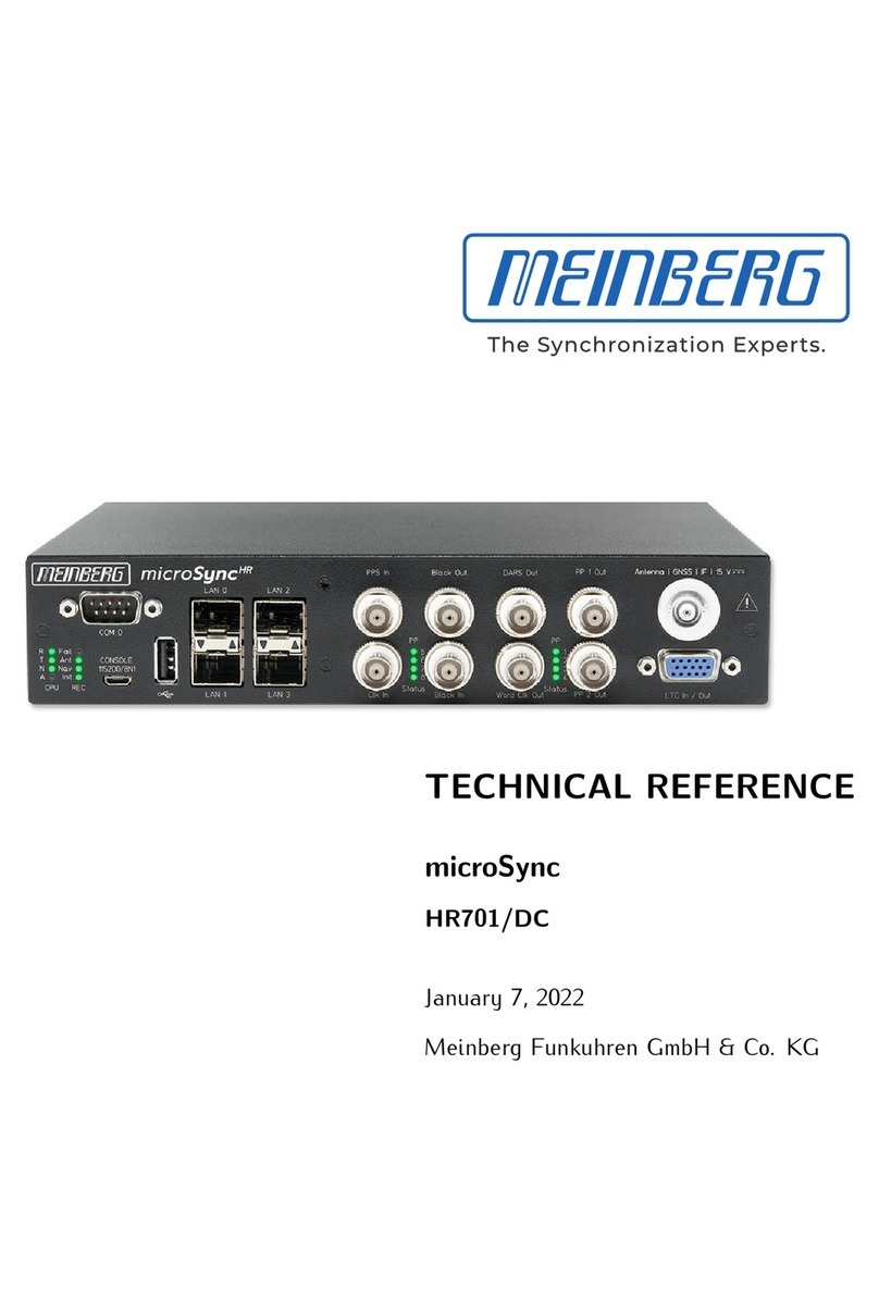 Meinberg microSync HR701/DC Use and care manual