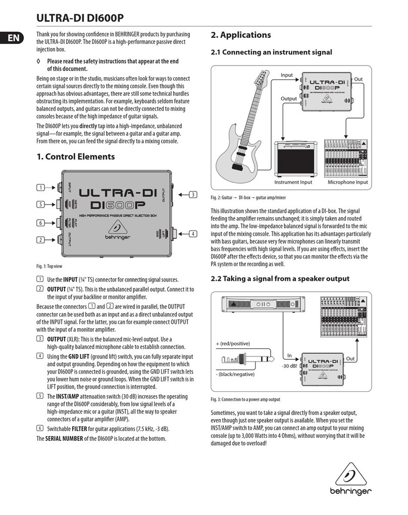 Behringer ULTRA-DI DI600P User manual Behringer ULTRA-DI DI600P User manual