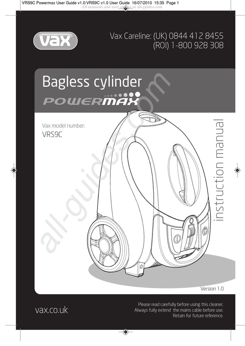 Vax VRS9C Powermax User manual