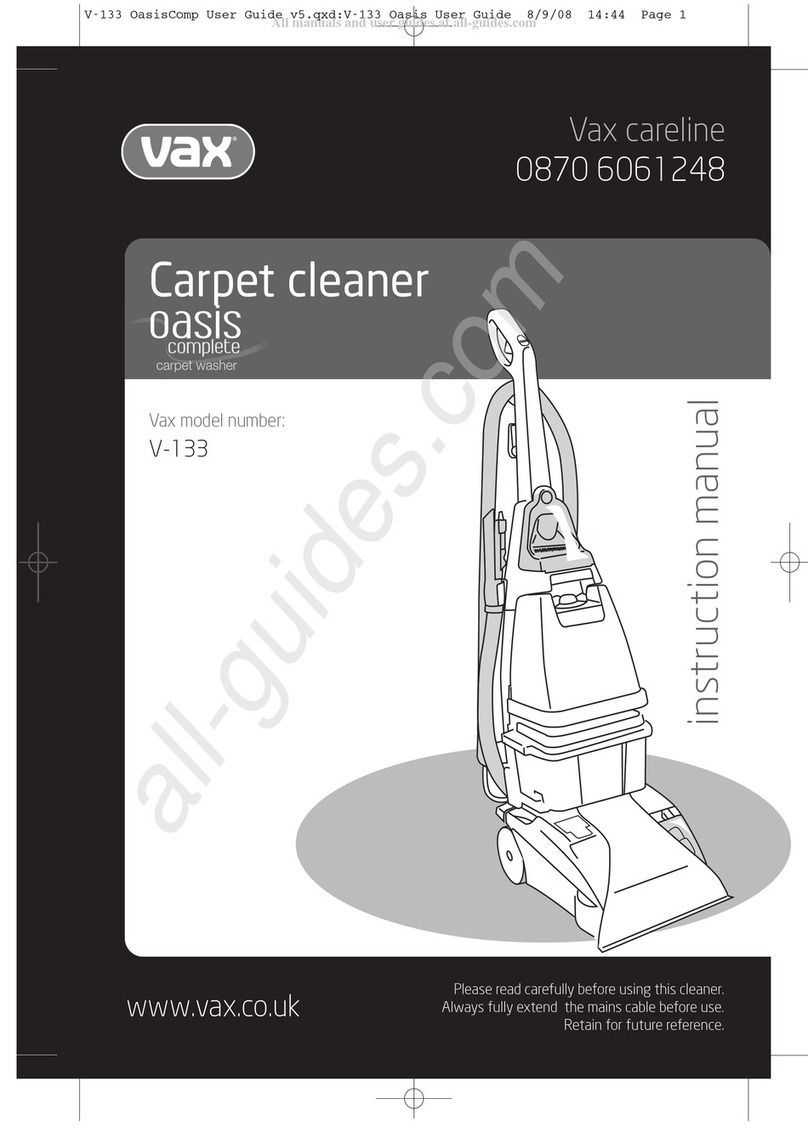 Vax Oasis Complete V-133 User manual Vax Oasis Complete V-133 User manual