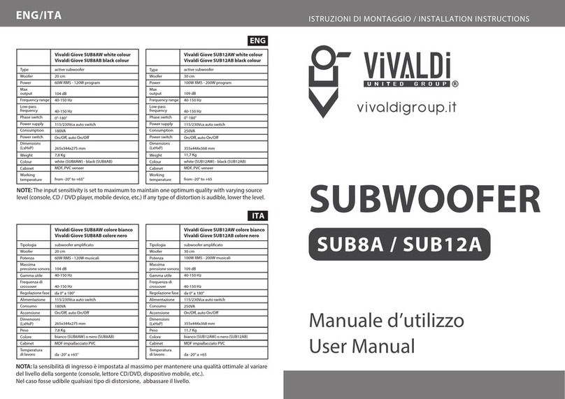 Vivaldi SUB8A user manual