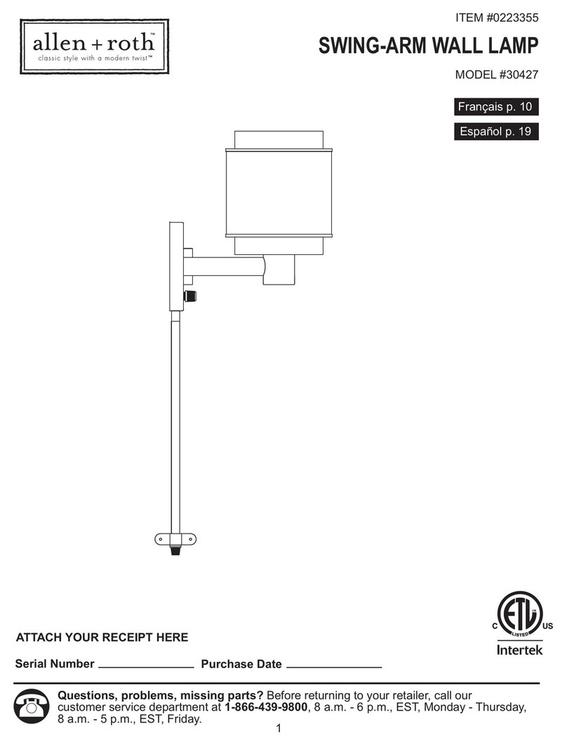 Allen + Roth 30427 User manual