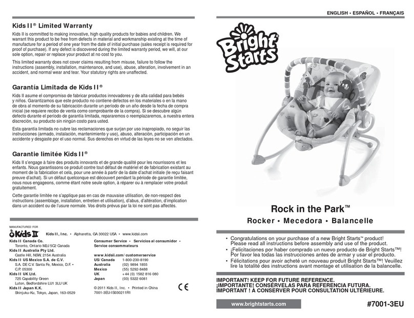 Kids II Bright Starts Rock in the Park User manual