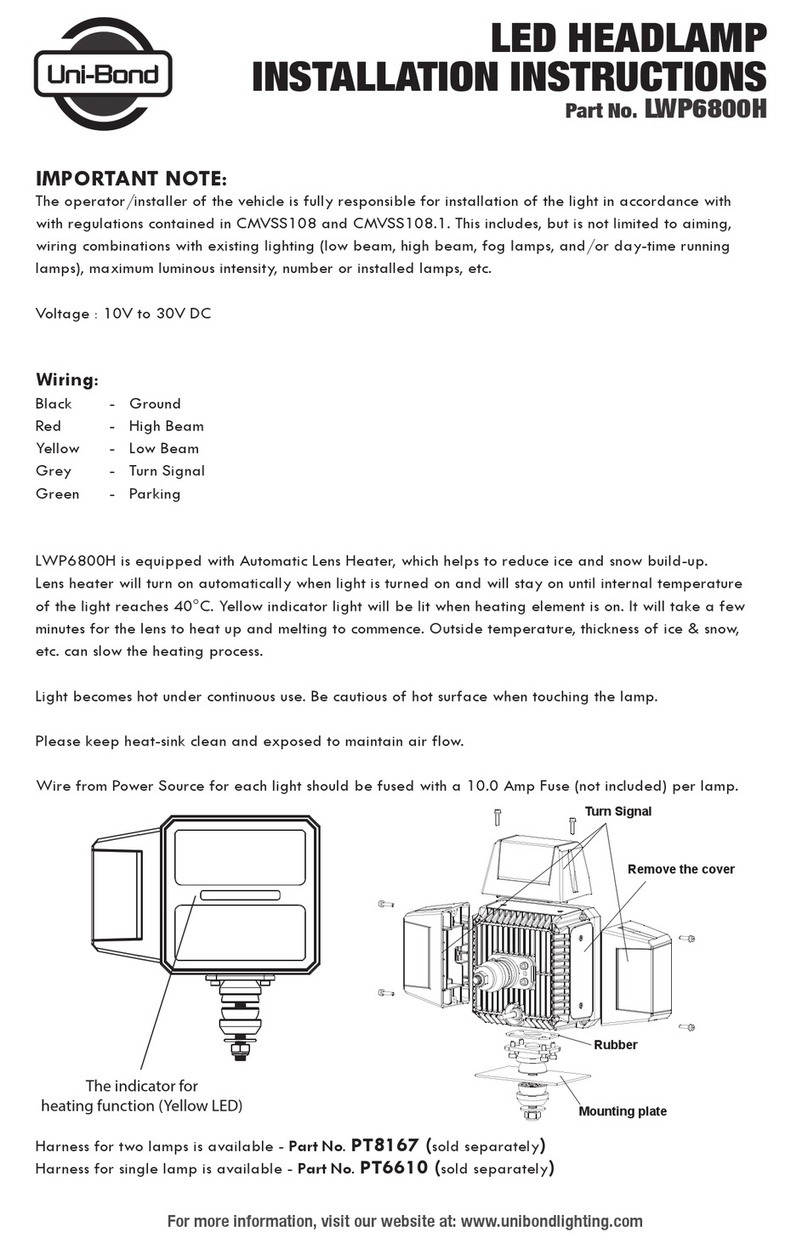Uni-bond LWP6800H installation instructions