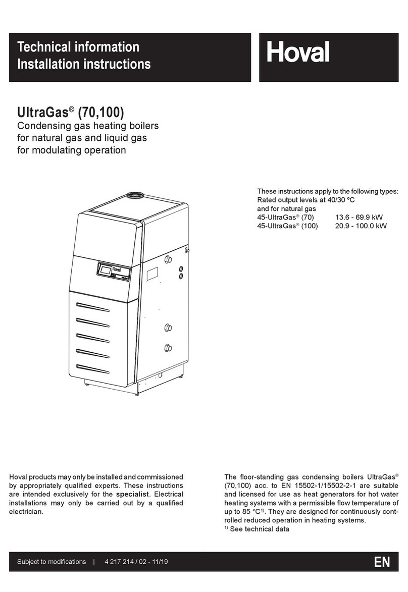 Hoval UltraGas 70 Manual