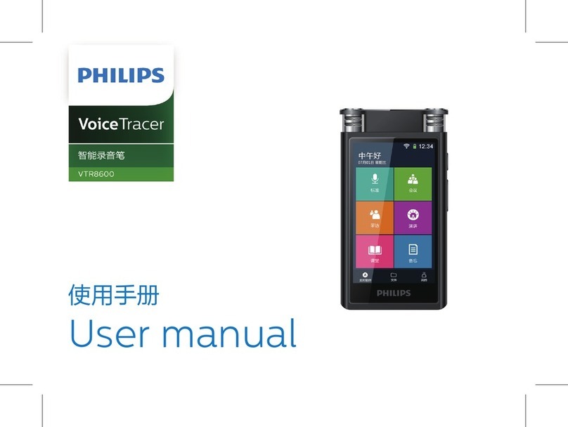 Philips VoiceTracer VTR8600 User manual