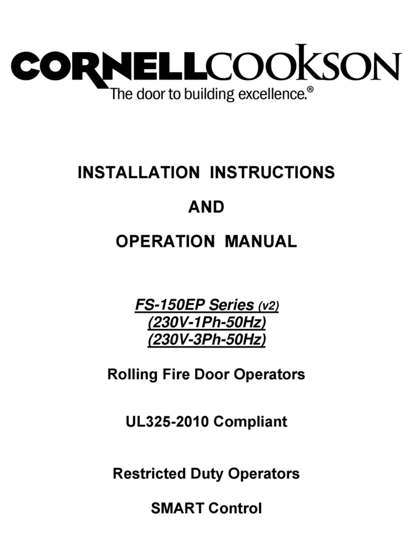 CornellCookson FS-150EP Series Installation instructions and operation manual