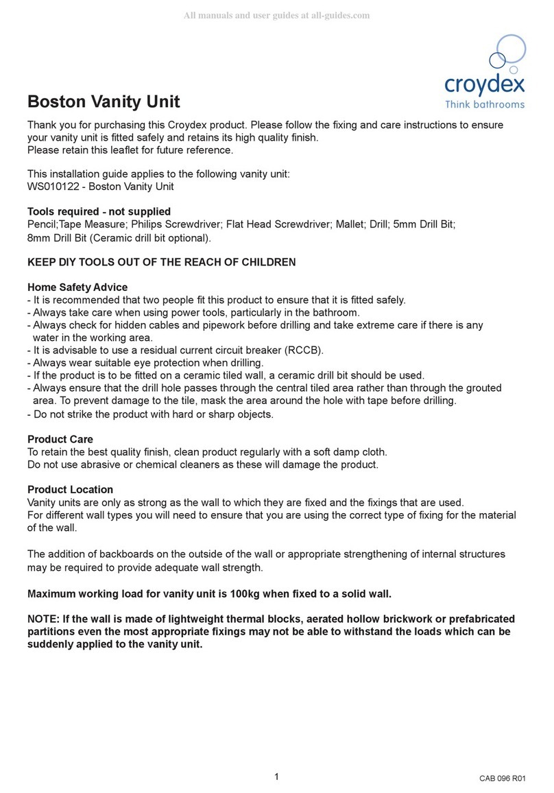Croydex Boston WS010122 User manual Croydex Boston WS010122 User manual