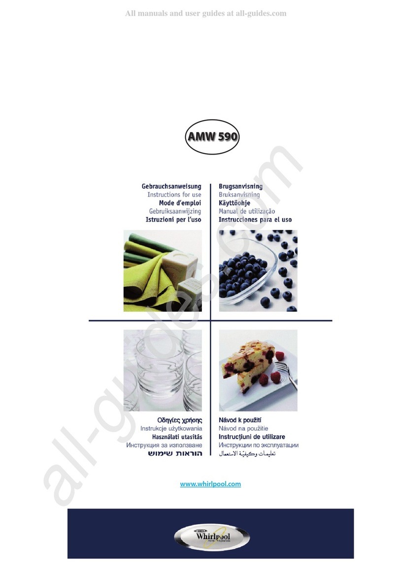 Whirlpool AMW 590 Instructions for use Whirlpool AMW 590 Instructions for use