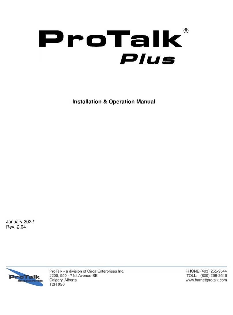 ProTalk Plus B1290 Installation & operation manual