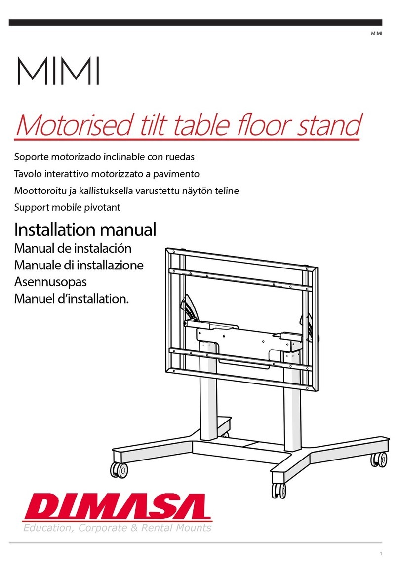 DIMASA Motorised tilt table floor stand installation manual
