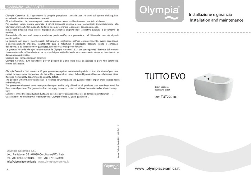Olympia TUTTO EVO TUT220101 Installation and Maintenance