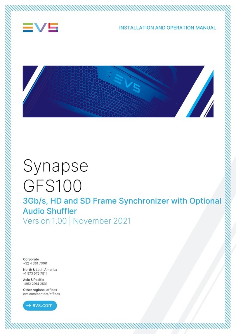 EVS Synapse GFS100 Installation and operation manual