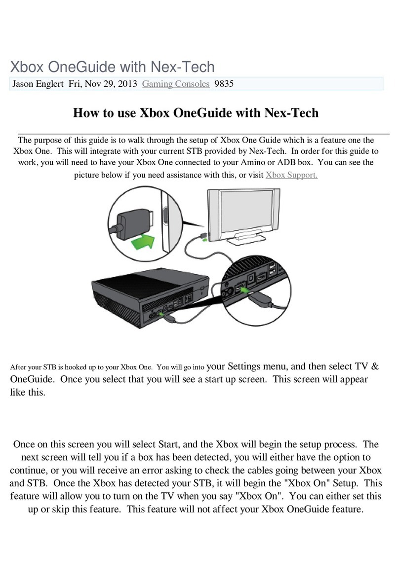 XBOX OneGuide User manual