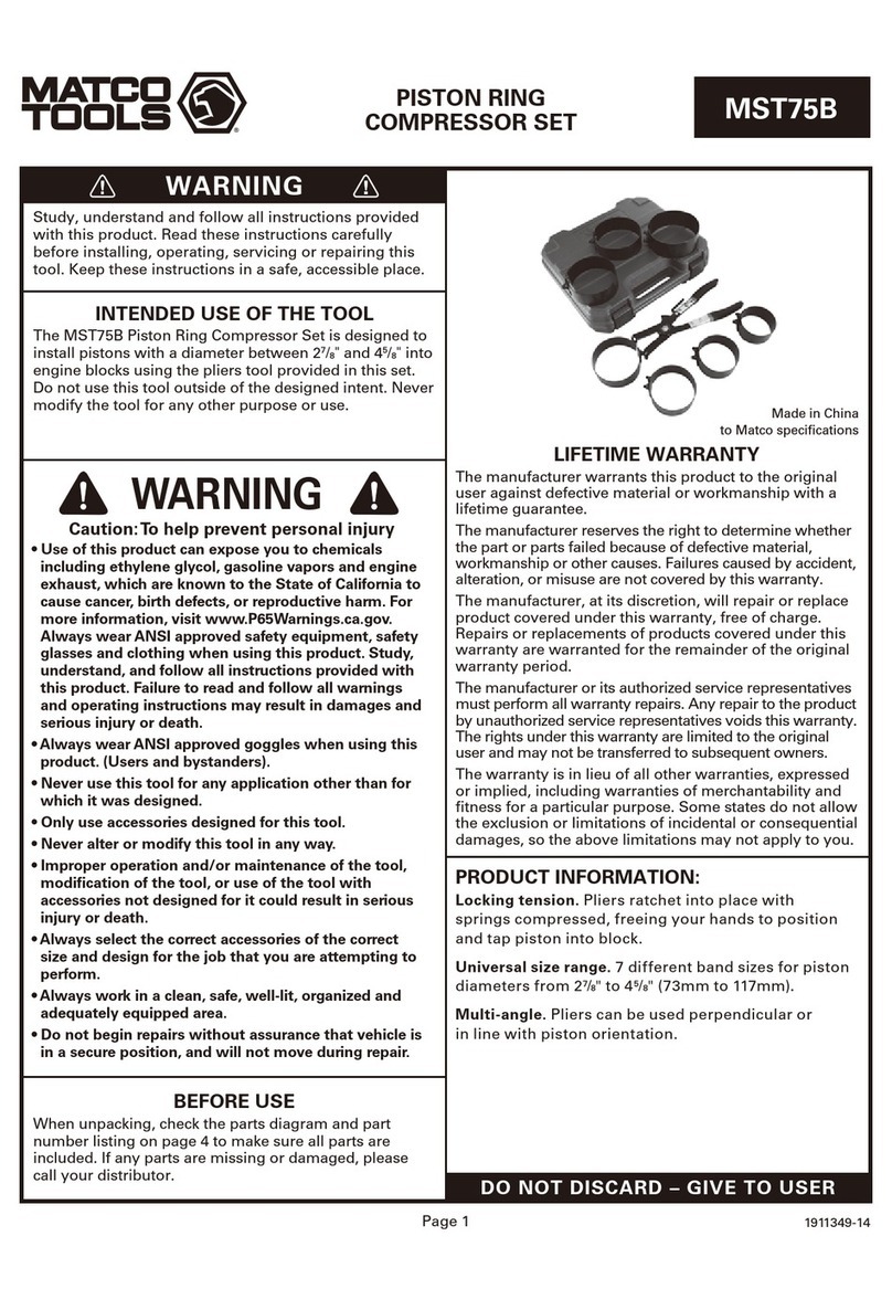Matco Tools MST75B User manual
