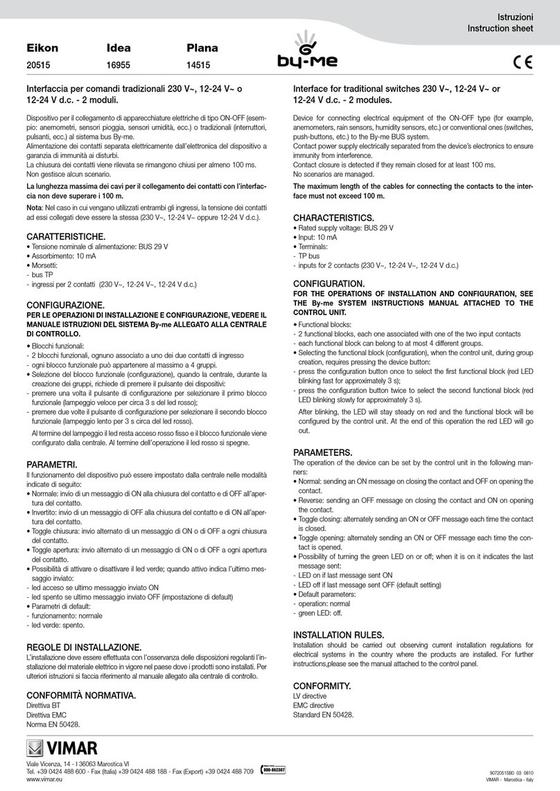 Vimar Eikon User manual
