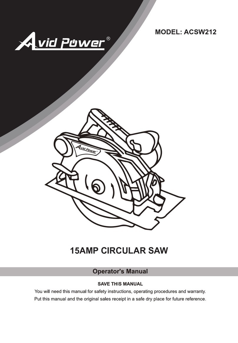 Avid Power ACSW212 Operator's manual