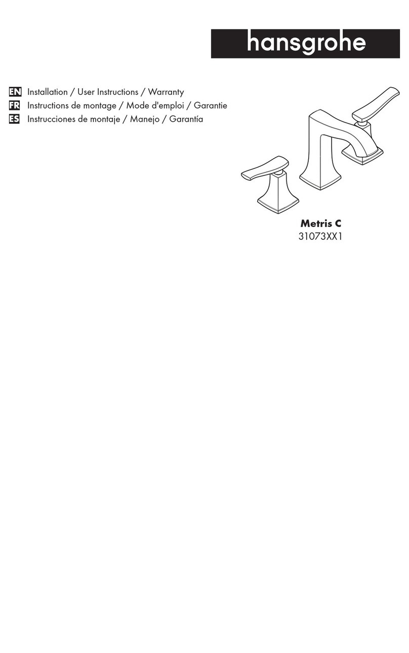 Hans Grohe Metris C 310731 Series User manual Hans Grohe Metris C 310731 Series User manual