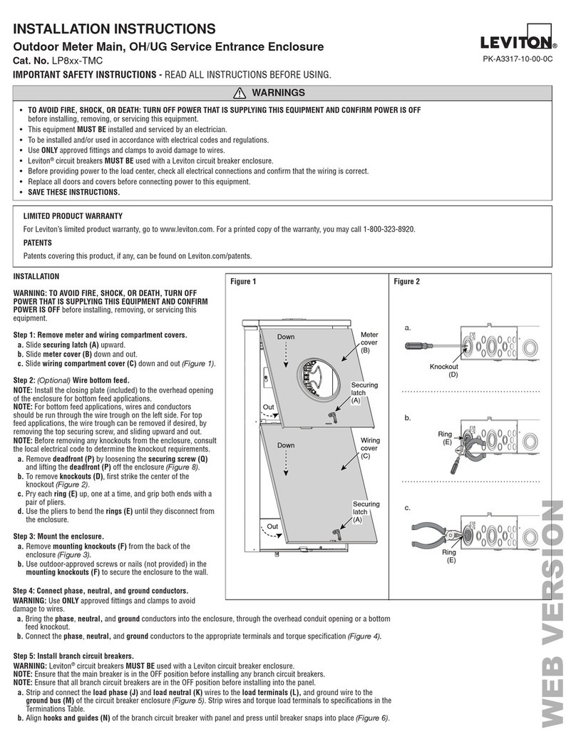 Leviton LP8 Series User manual