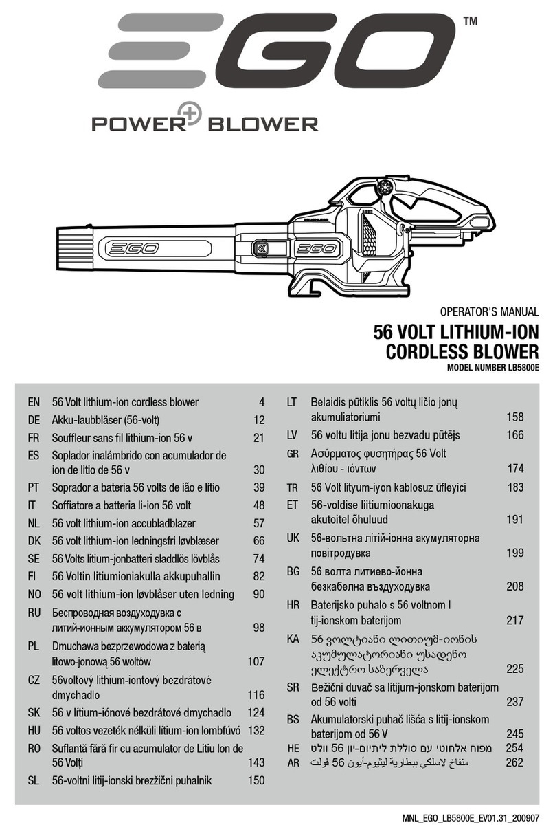 Ego Power+ LB5800E Operator's manual