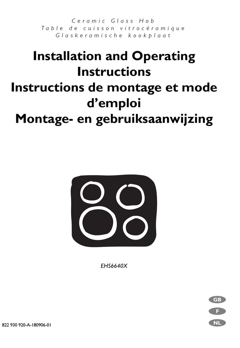 Electrolux EHS6640X Installation and operating instructions