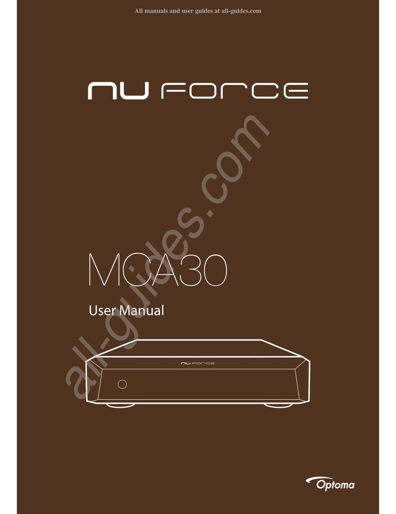 Optoma nu force MCA30 user manual