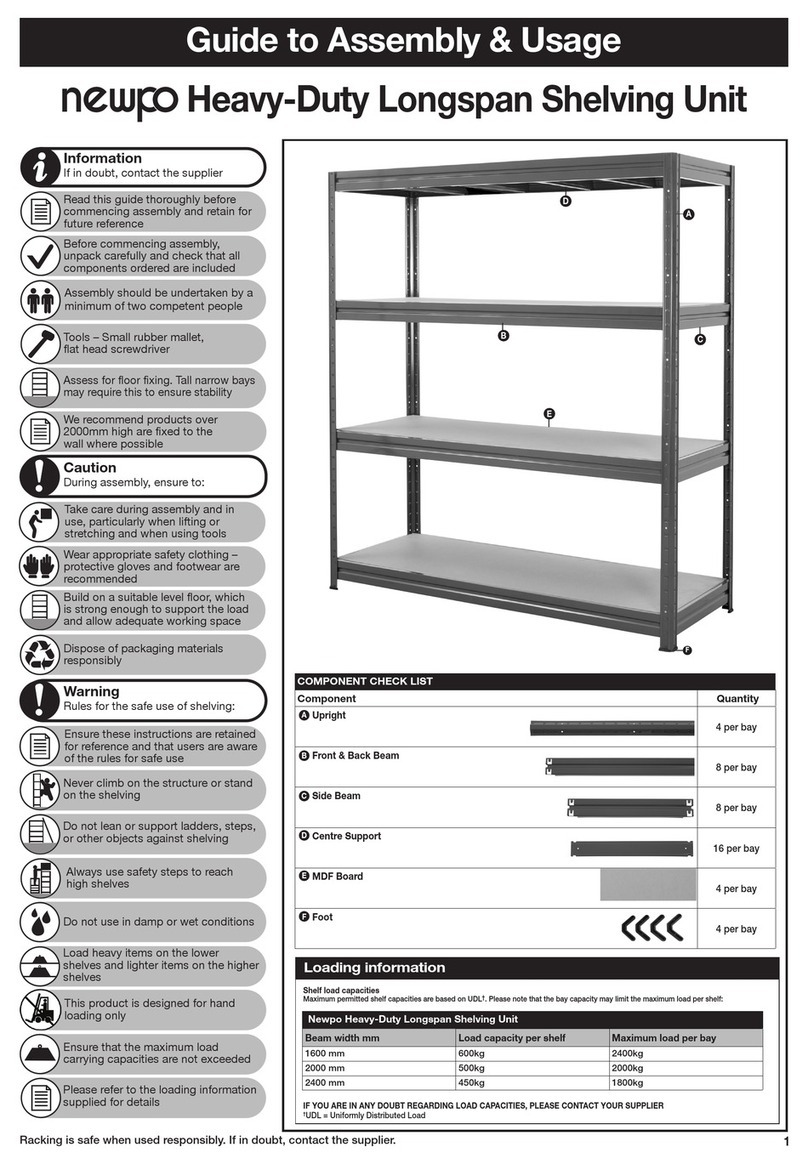 Newpo Heavy-Duty Longspan Shelving Unit Guide to Assembly & Usage
