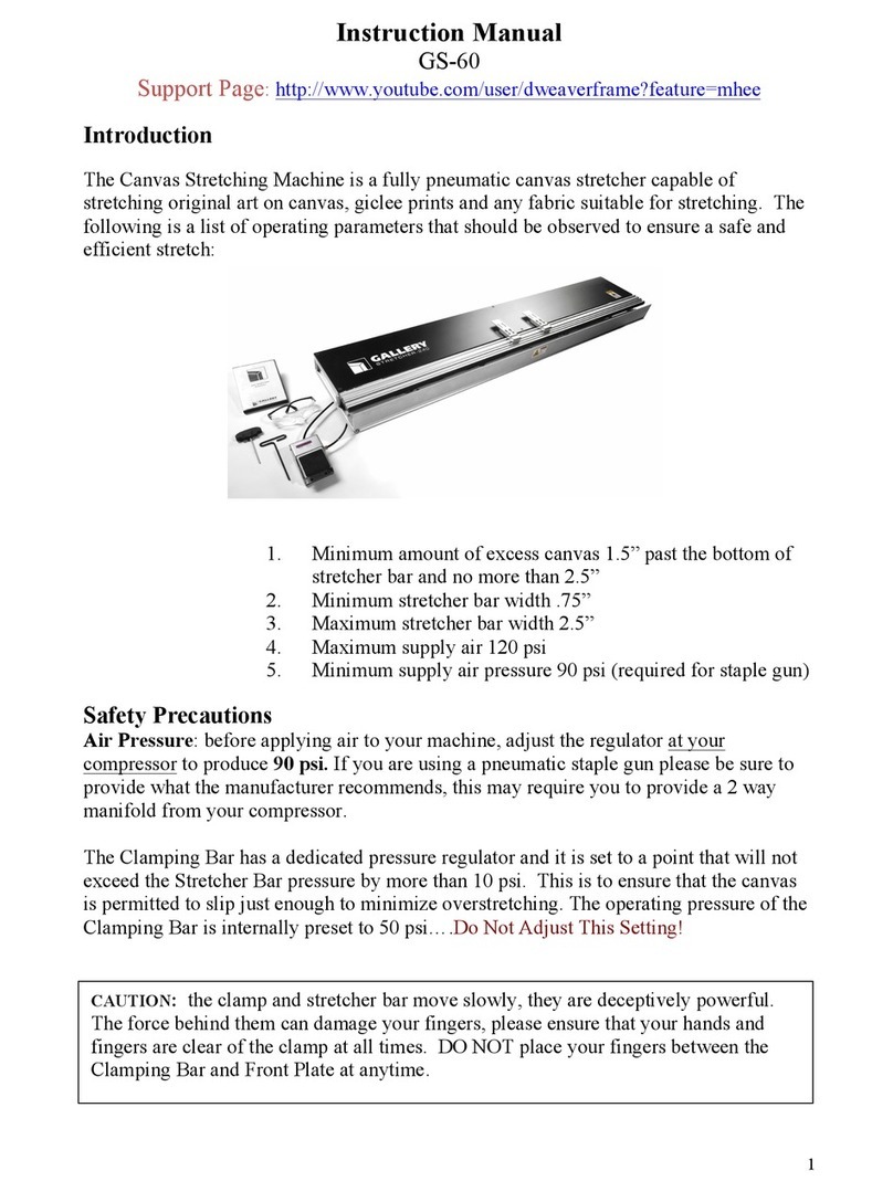 GALLERY STRETCHER-240 instruction manual