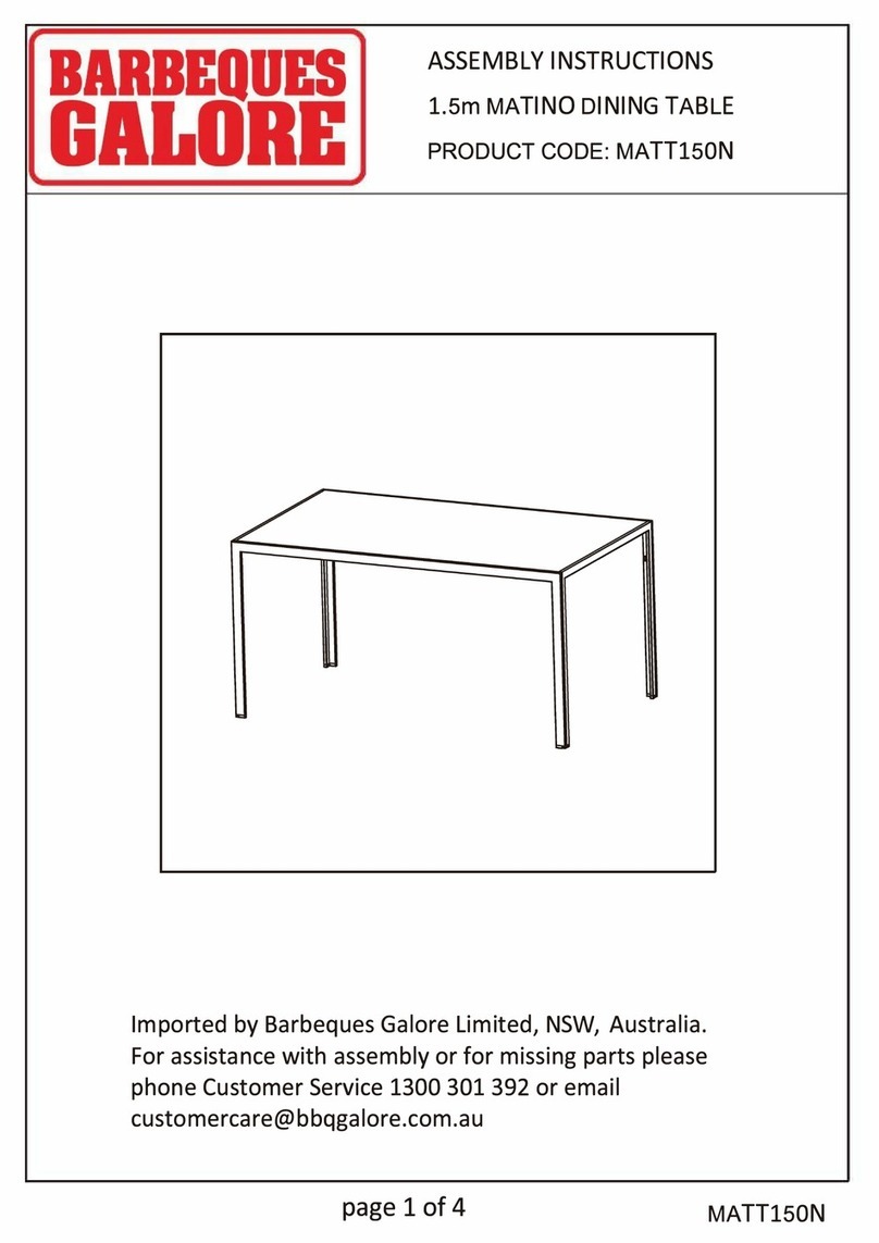 Barbeques Galore MATINO Assembly instructions Barbeques Galore MATINO Assembly instructions