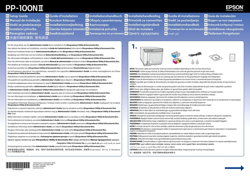 Epson PP-100NII User manual