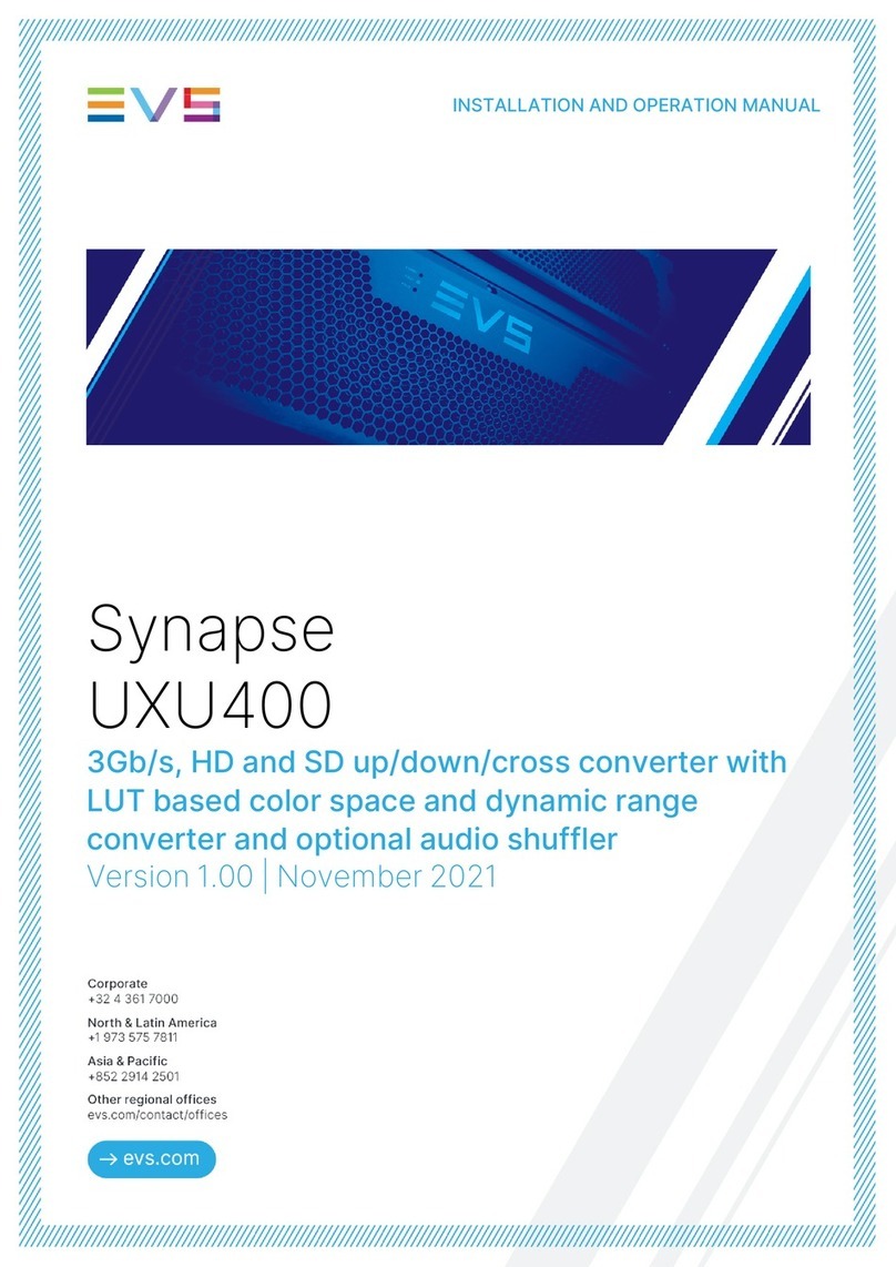 EVS Synapse UXU400 User manual