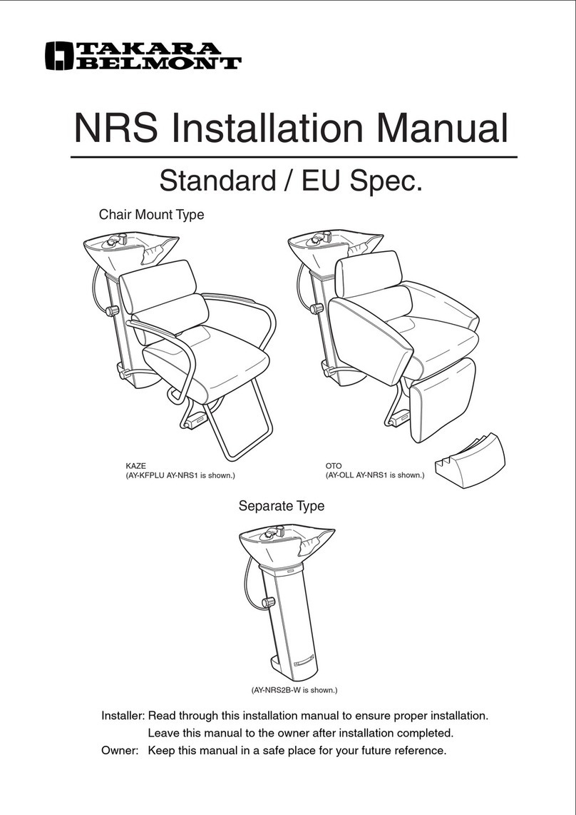 Takara Belmont KAZE AY-KFPLU AY-NRS1 installation manual