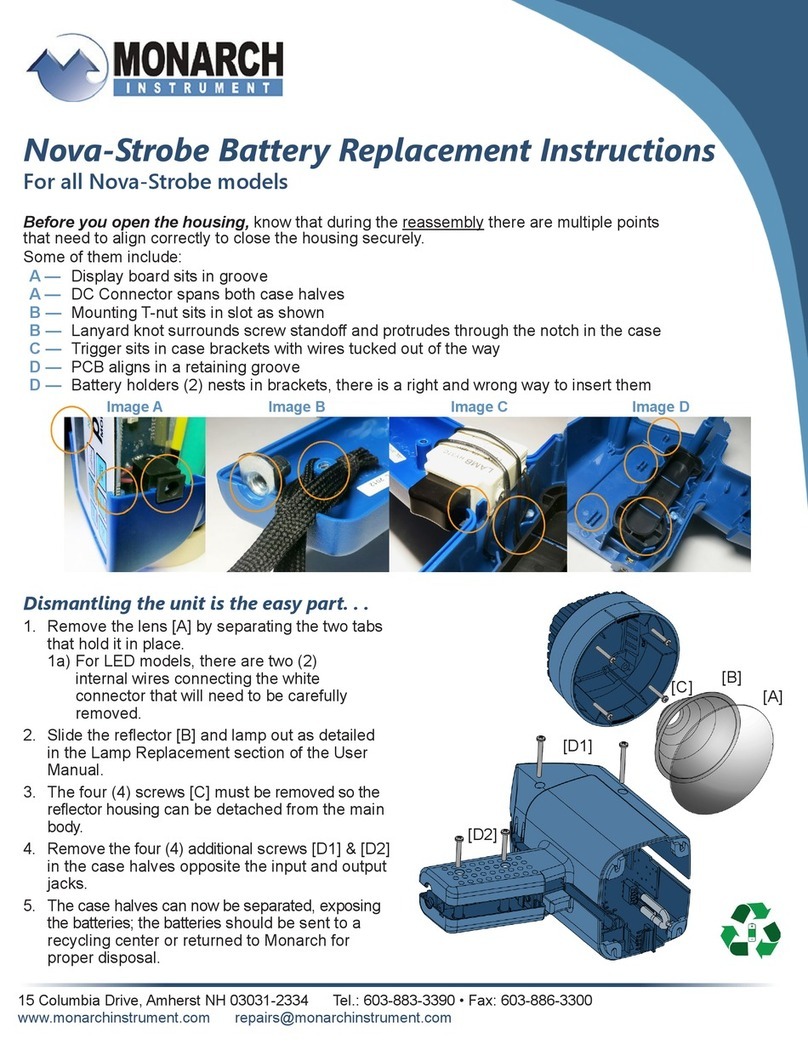 MONARCH INSTRUMENT Nova-Strobe BATTERY REPLACEMENT INSTRUCTIONS MONARCH INSTRUMENT Nova-Strobe BATTERY REPLACEMENT INSTRUCTIONS