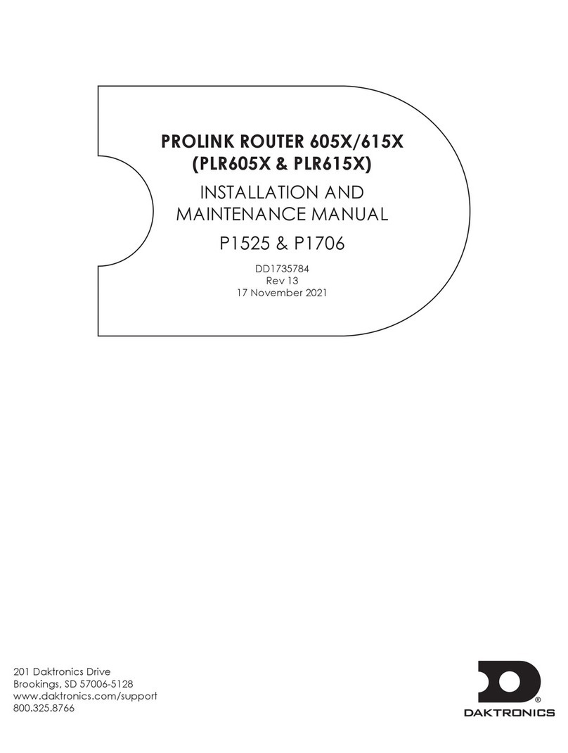 Daktronics PROLINK ROUTER 605 Series Manual