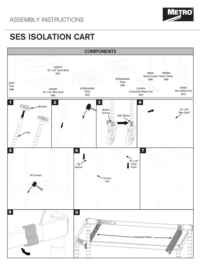 Metro DataVac SES ISOLATION CART User manual