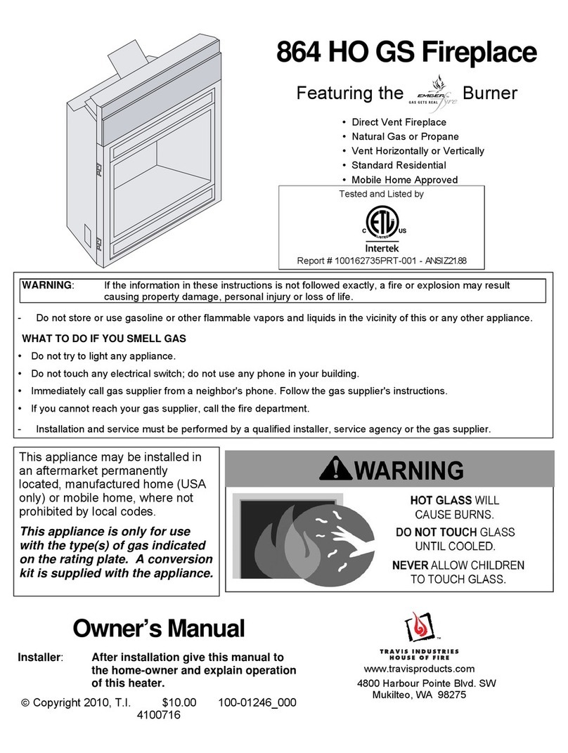 Travis Industries 864 HO GS User manual