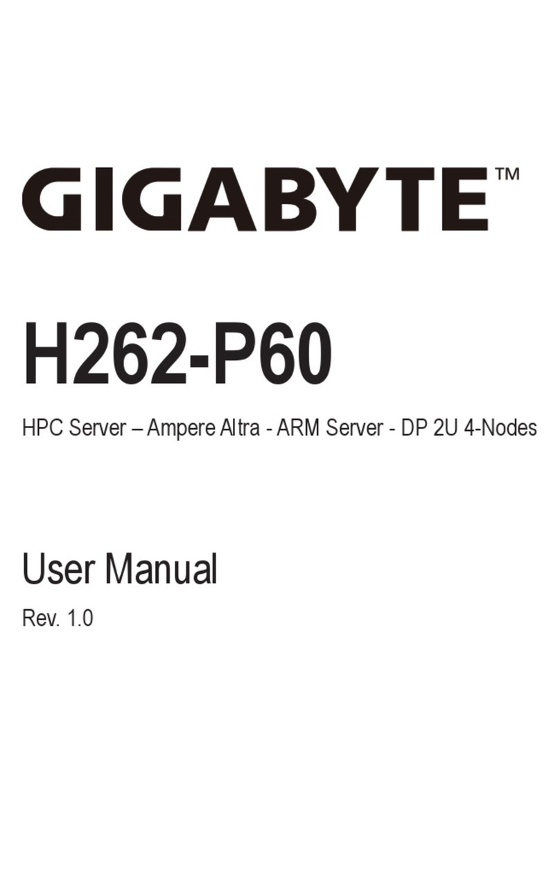 GIGA-BYTE TECHNOLOGY H262-P60 User manual