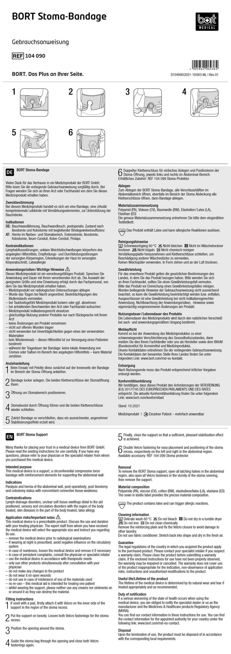 Bort Stoma-Bandage manual