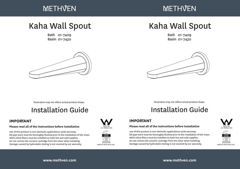 METHVEN Kaha 01-7409 installation guide