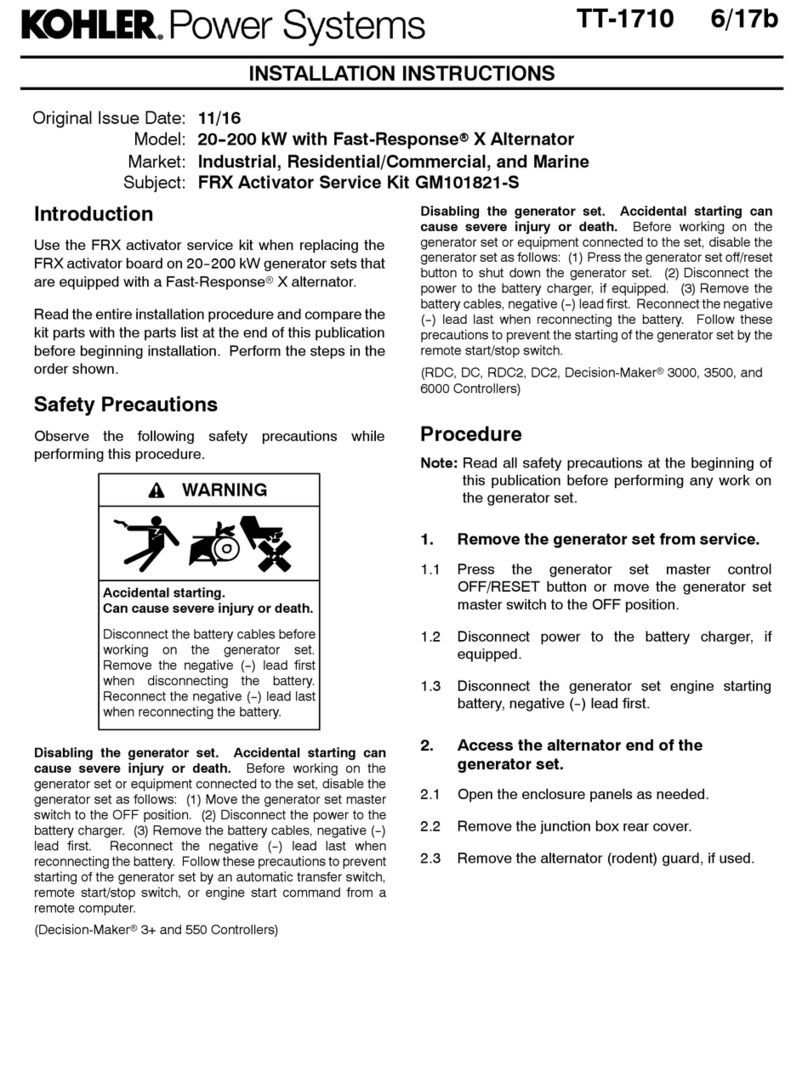 Kohler TT-1710 User manual
