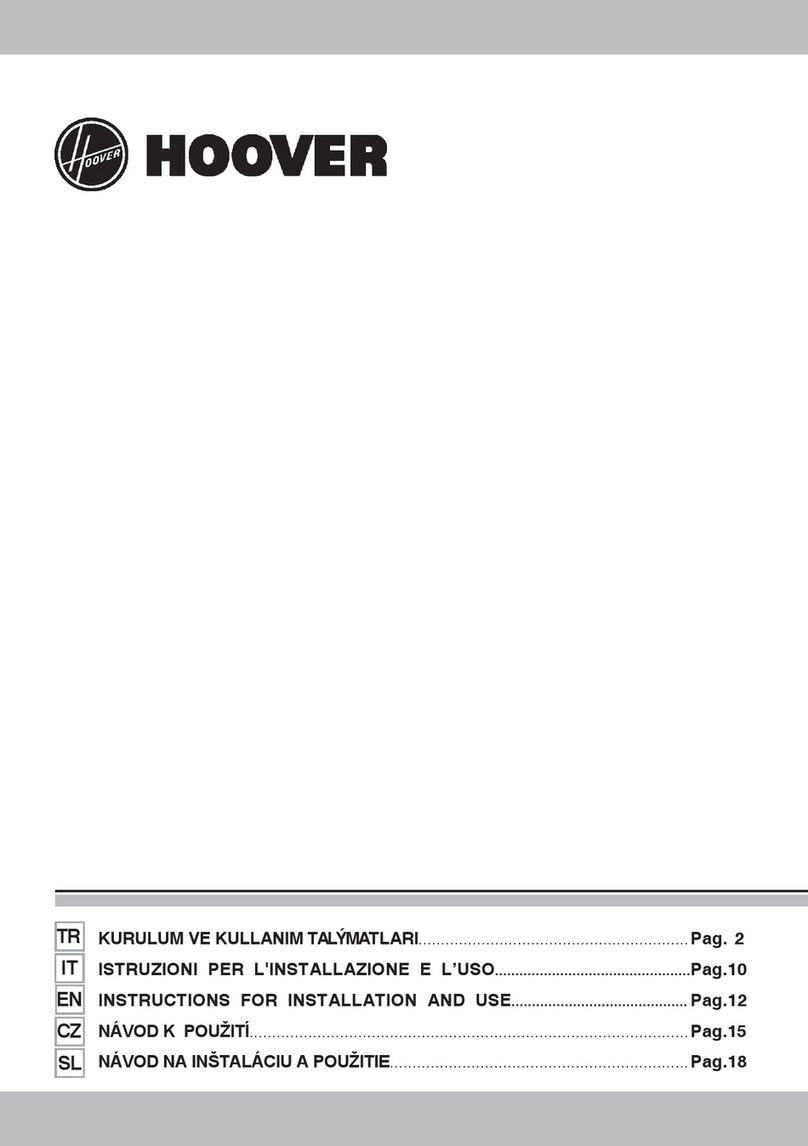 Hoover HCV61/1C Instructions for installation and use