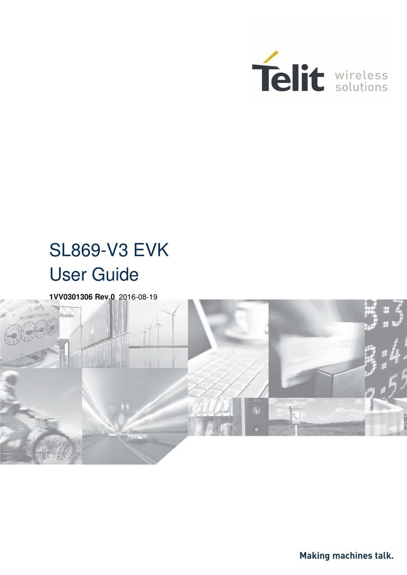 Telit Wireless Solutions SL869-V3 EVK User manual Telit Wireless Solutions SL869-V3 EVK User manual