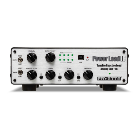 Fryette Power Load PL-IR owner's manual
