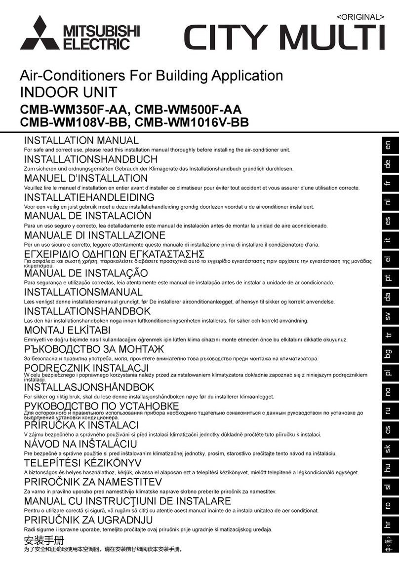 Mitsubishi Electric CMB-WM350F-AA User manual