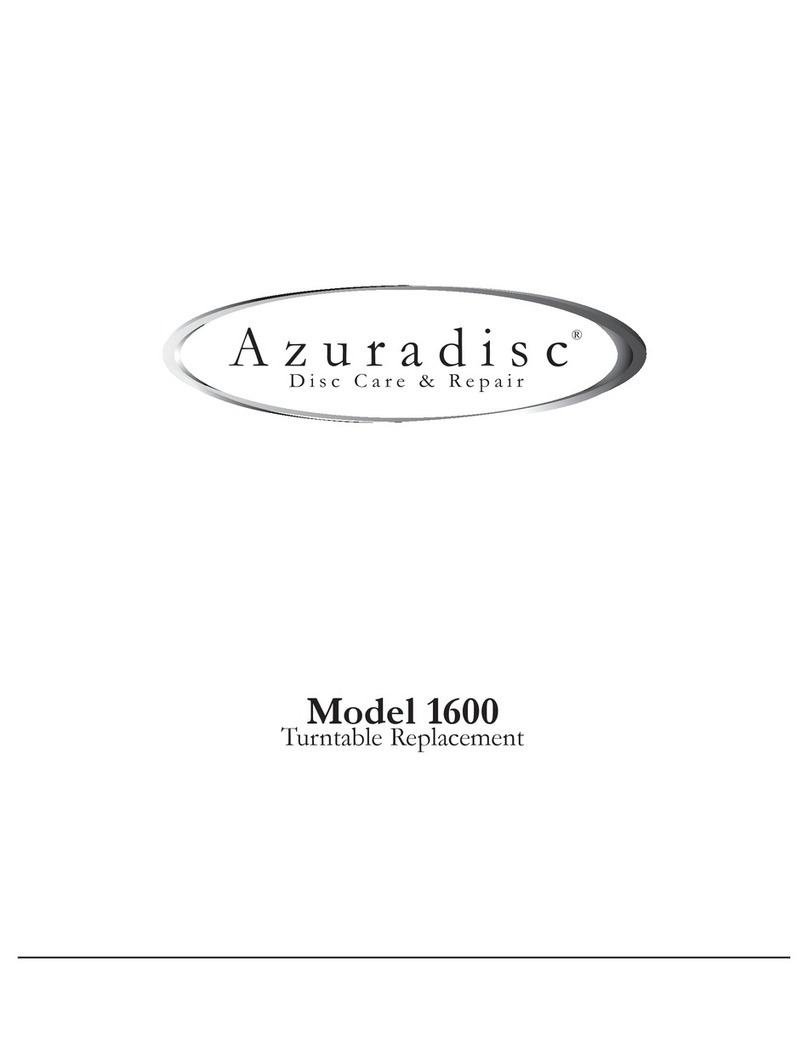 Azuradisc 1600 Use and care manual