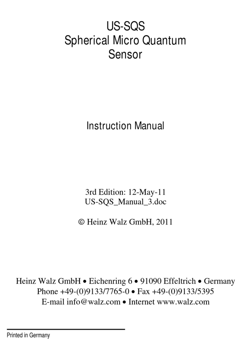 Heinz Walz US-SQS instruction manual