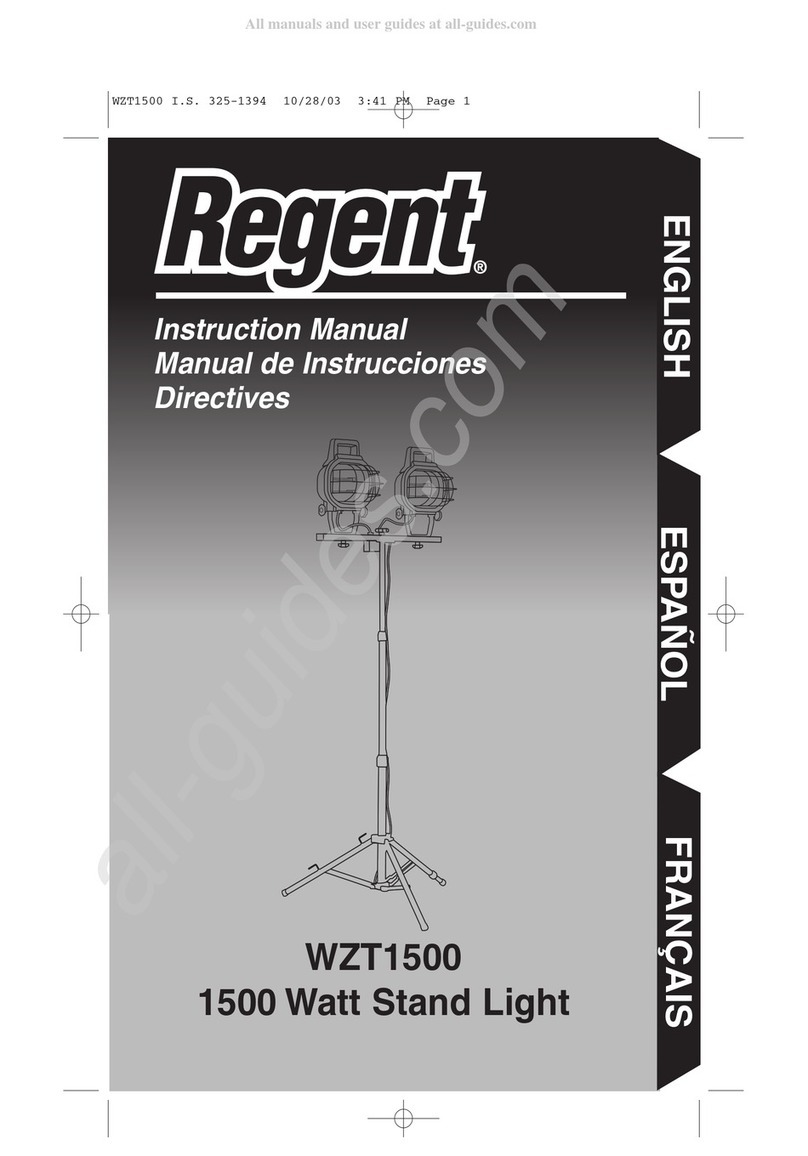 Regent WZT1500 instruction manual